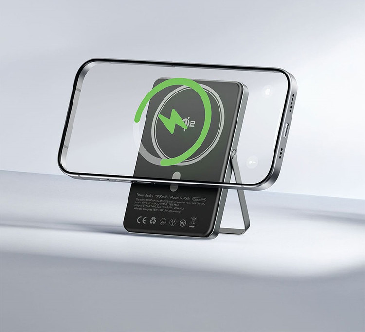 پاوربانک مگ سیف گرین لاین Vista مناسب آیفون با استند تاشو