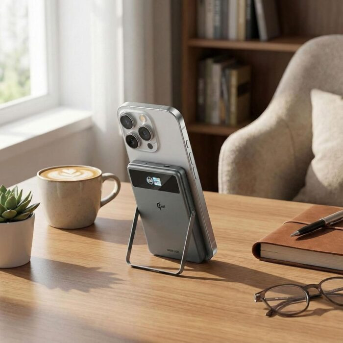 پاوربانک وایرلس گرین لاین Vista 10000mAh با پایه نگهدارنده داخلی