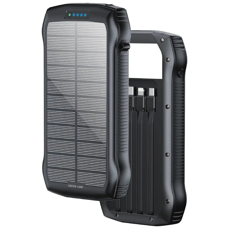 پاوربانک خورشیدی 20000 میلیآمپر Green Lion Solar Force مناسب سفر و کمپینگ