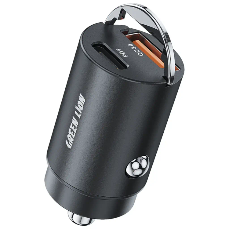 شارژر فندکی خودرو Green Lion Ring Charge با پورت USB-C PD و USB-A QC 3.0