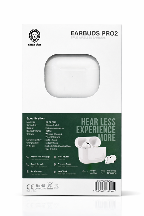 ایرپاد گرین لاین Earbuds Pro 2 Active ANC با حذف نویز فعال