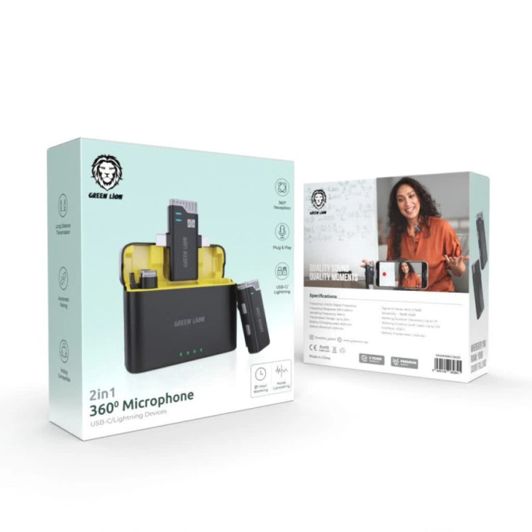 Green Lion 360 wireless microphone lightning type-c