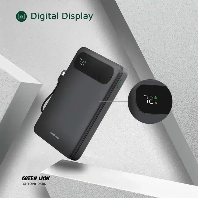 Green Lion Toledo 10000mAh power bank digital display