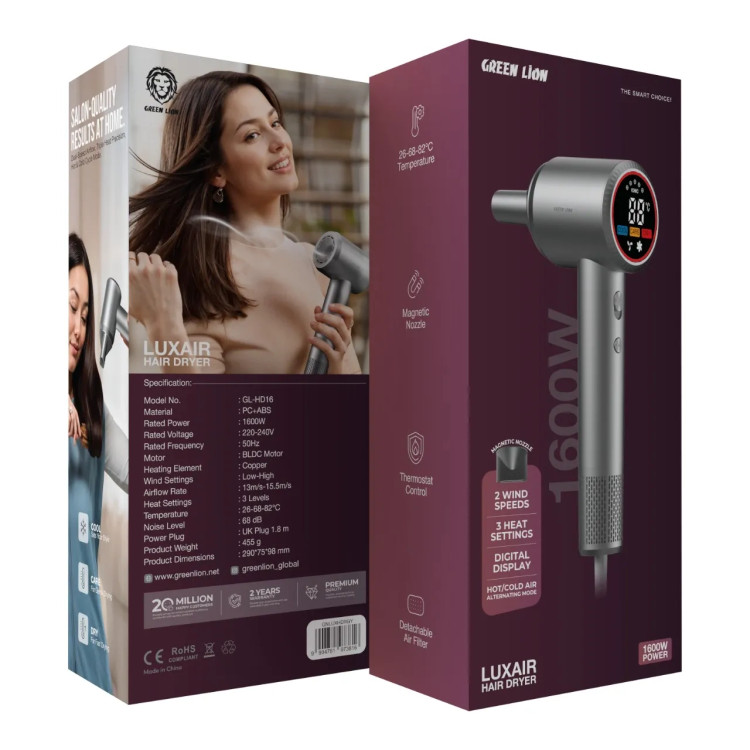 سشوار دیجیتال گرین لاین Luxair مدل GL-HD16