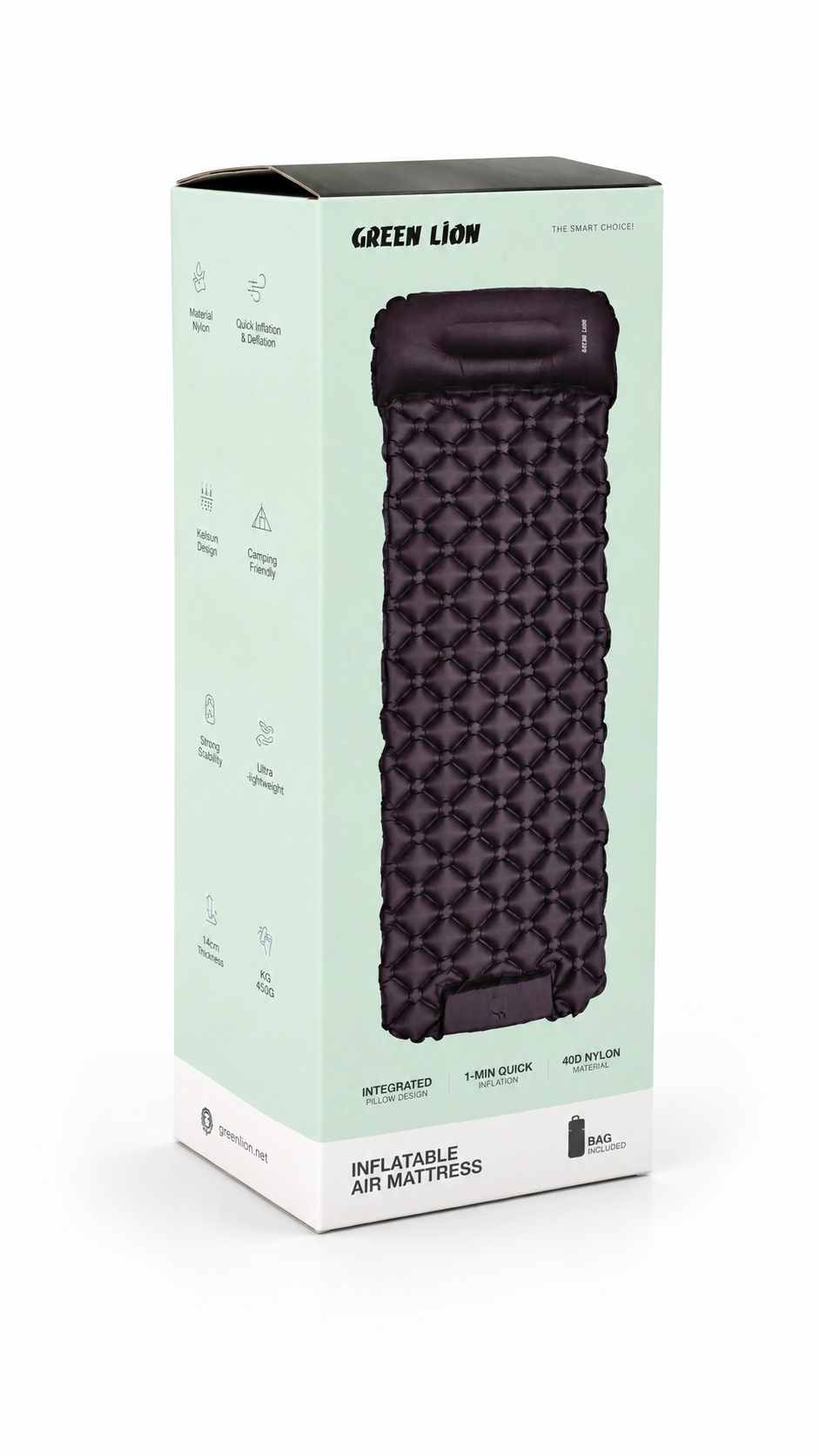 تشک بادی تک نفره کمپینگ گرین لاین | Green Lion Inflatable Air Mattress