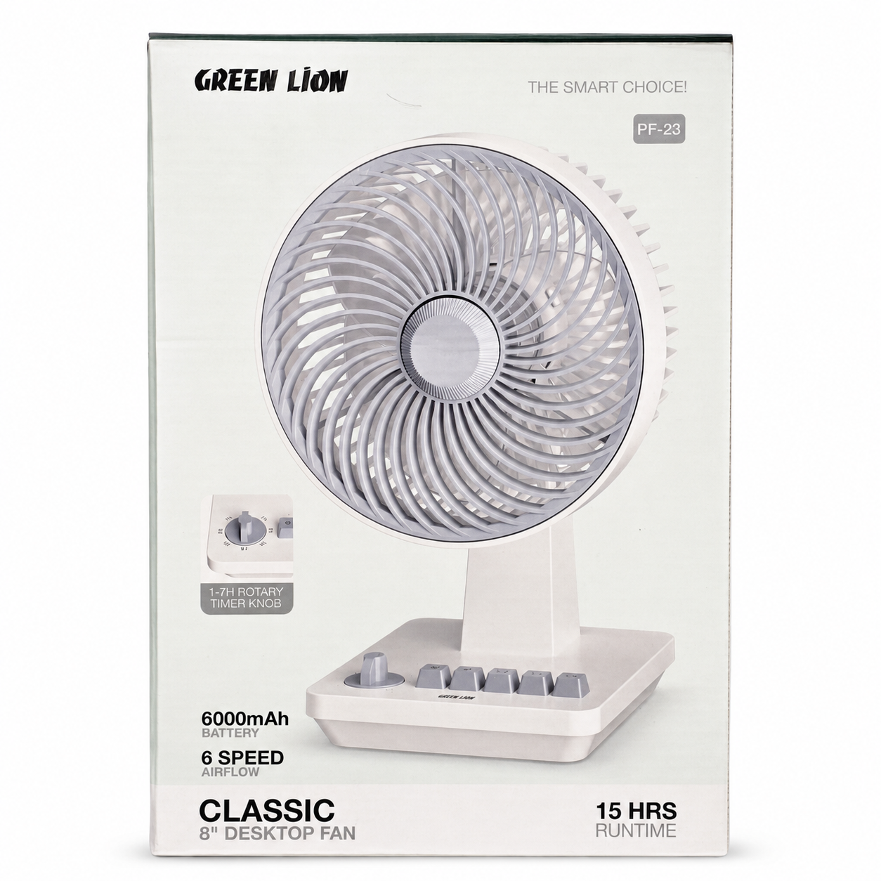 پنکه رومیزی شارژی ۸ اینچ گرین لاین مدل Classic PF-23