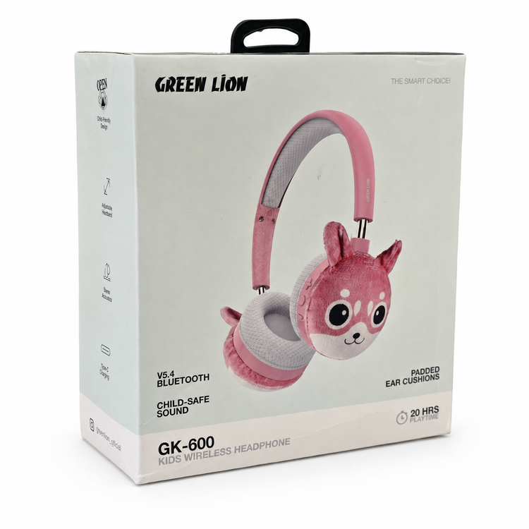 هدفون بیسیم کودک گرین لاین GK-600 طرح عروسکی